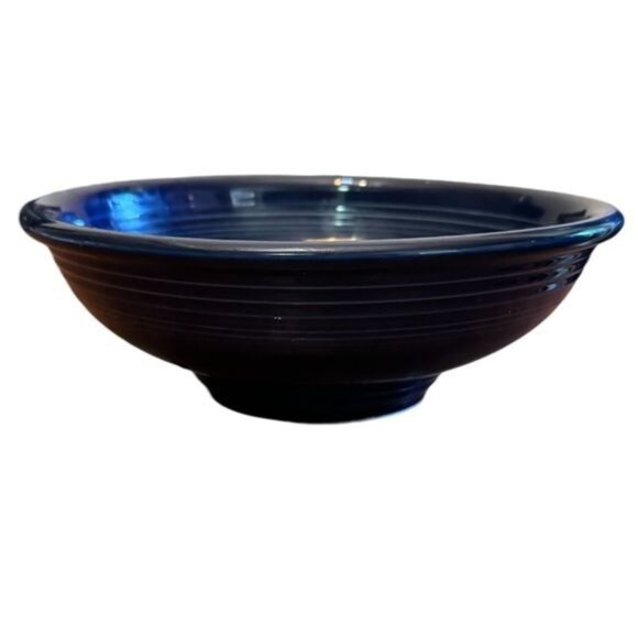 Fiesta HLC USA 9" Ceramic Bowl Deep Blue Vintage Collectible Dish - Picture 1 of 6